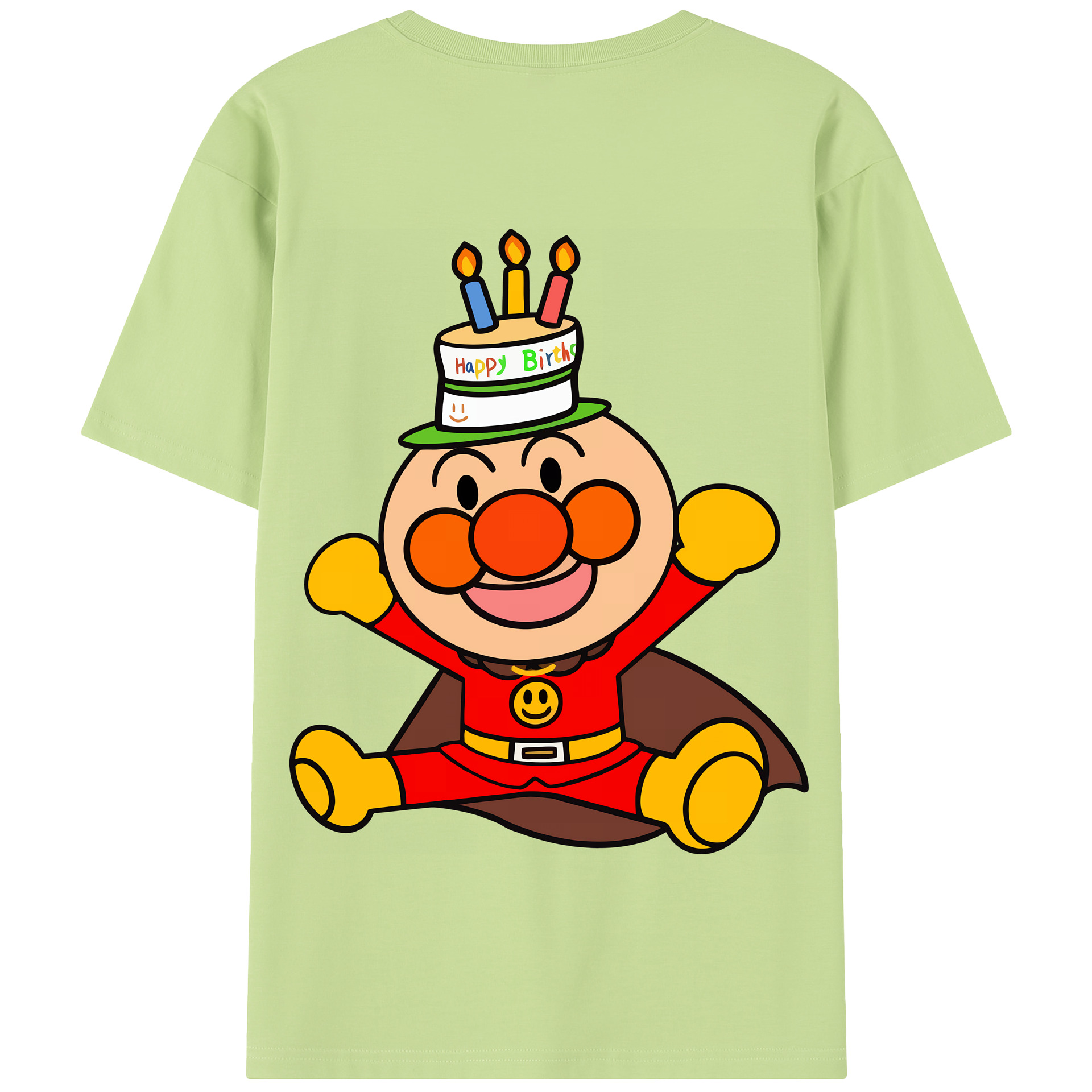 （画像用） アンパンマン Anpanman 綿100％半袖Tシャツ（背面プリント）